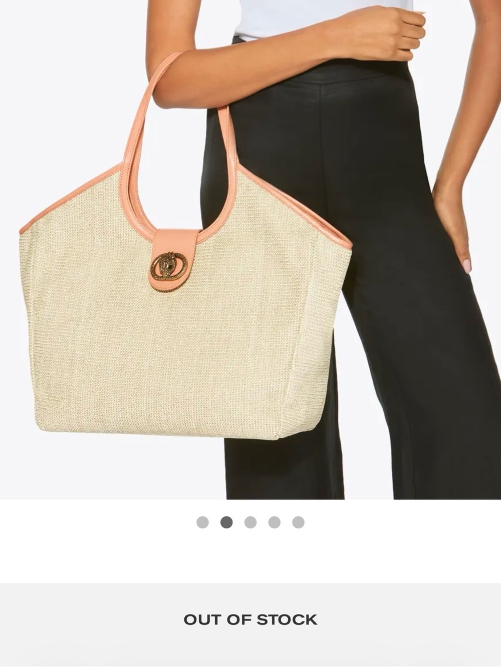 NWT Kurt Geiger Chelsea large woven tote. sold out MSRP $325 RFID and Dustbag 💛💛